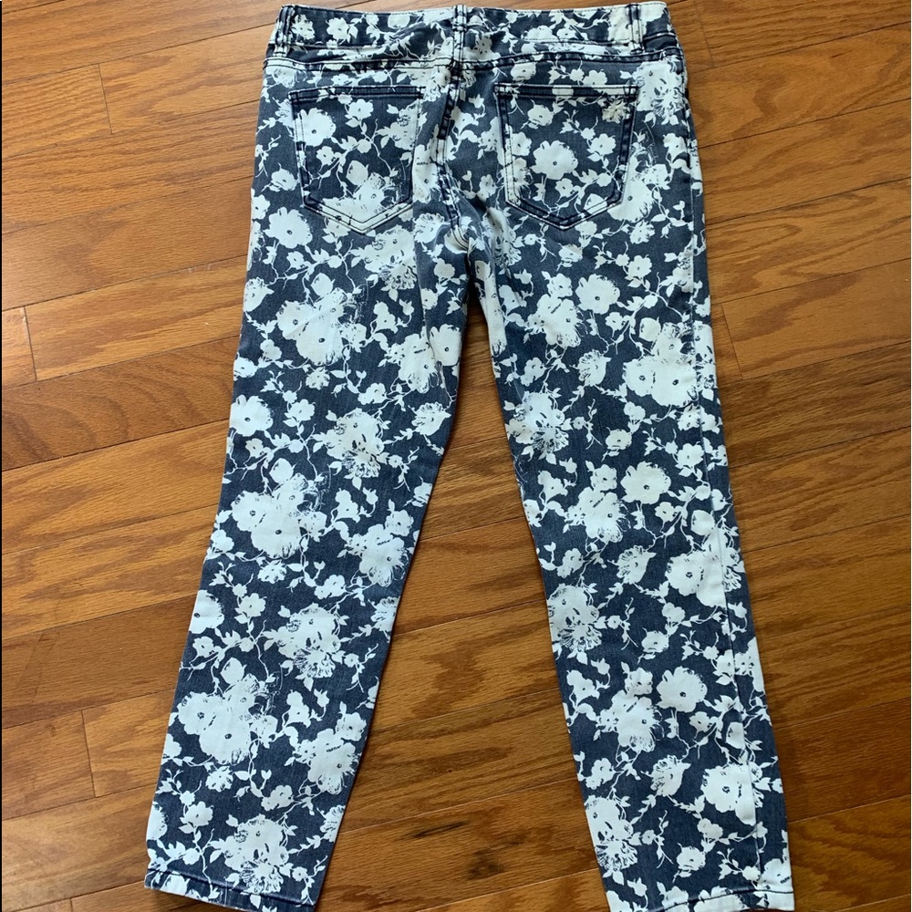 Floral Tory Burch Cropped Jeans